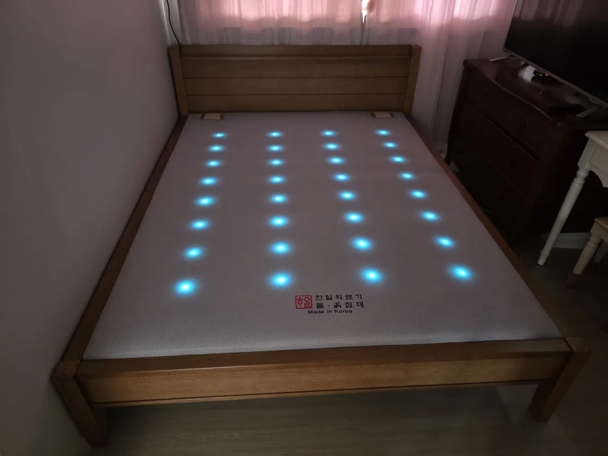 파란빛 소독 기능 작동 모습